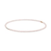 Colier din cuart roz si perle naturale cu argint placat cu aur roz DiAmanti 254-102-G